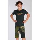 Dětské pyžamo kapri Army černá