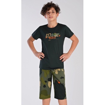 Dětské pyžamo kapri Army černá