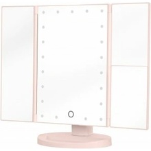 Humanas kosmetické zrcátko HS-ML04 s LED podsvícením růžové