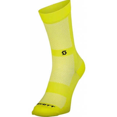 Scott Cyklistické ponožky klasické PE NO SHORTCUTS CREW žltá