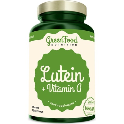 Greenfood Nutrition Lutein + Vitamin A kapsle pro podporu zdraví zraku 90 kapslí