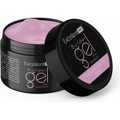 Excellent Pro Builder gel with thixotropy Natural Look Rose 50g