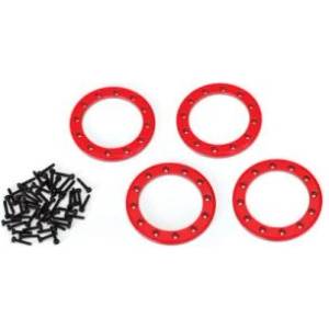 Traxxas алуминиев Beadlock пръстен 1.9" червен (4)