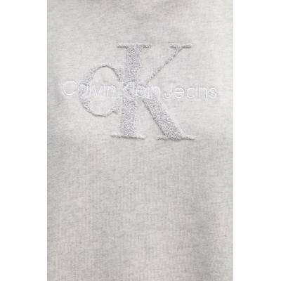 Calvin Klein Памучен суичър Calvin Klein Jeans в сиво с качулка с апликация J20J224170 (J20J224170)