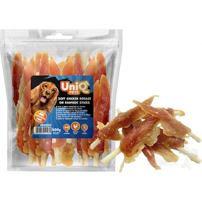 UNIQ Pets Kuřecí prsa na kalciové tyčce lízátko velké 500 g