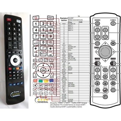 General SHARP RRMCGA342WJSA - съвместимо дистанционно управление на марката General (RRMCGA342WJSA)