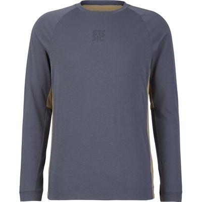 Stoic Мъжка фланелка с дълъг ръкав за колоездене Stoic PerformanceMerino LofsdalenSt. MTB L/S Cycling jersey - Ink Grey / Silent Green - размер XL (056-4035-0114)