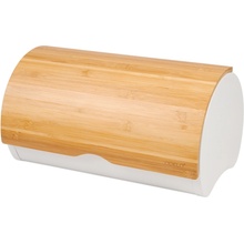 Chlebník Odelo UBALDO plech/bambus bílý 39x28x18,5cm