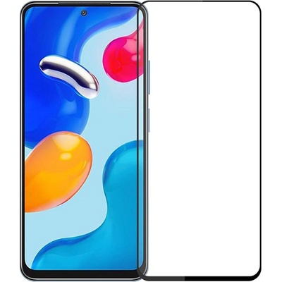 Извит 3D удароустойчив стъклен протектор покриващ целия екран марка MOFI за Xiaomi Redmi Note 11 4G - с черна рамка