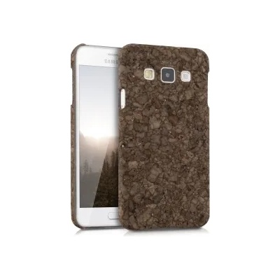 kwmobile Твърд корков калъф за Samsung Galaxy A3 - тъмнокафяв