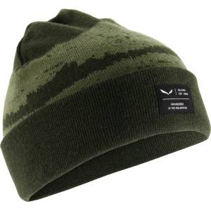 Salewa Зимна шапка (beanie) Salewa Logo Beanie - Dark Olive - размер One Size (904-6845-0111)
