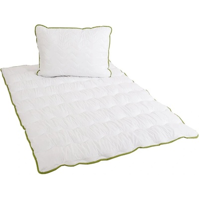 Textilomanie Celoročná prikrývka prešívaná 140x200 vankúš STELLA ALOE VERA 70x90 biela
