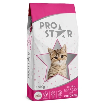 HERMOS Prostar Kitten Cat Food with Chicken - Пълоценна храна за подрастващи котки с пиле 15 кг, Турция