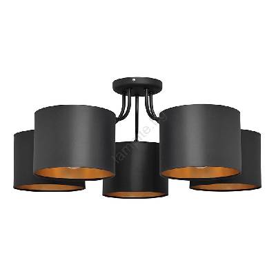 Полилей ALBA 5xE27/15W/230V черно/златисто (HE1012)