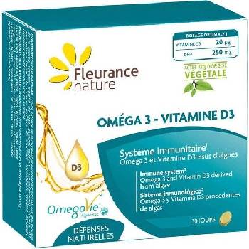 Fleurance Nature Омега 3 - витамин d3 - 30 гел-капсули