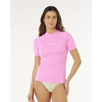 RIP CURL Molokai Ss Solid UPF Rashguard Super Pink