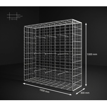 Gabionový koš 100x100x30, velikost oka 5x10cm, povrchová úprava GALFAN (95% Zn - 5% Al)