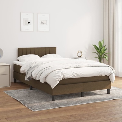 Petrashop 3140204 boxspring postel s matrací tmavě hnědá textil