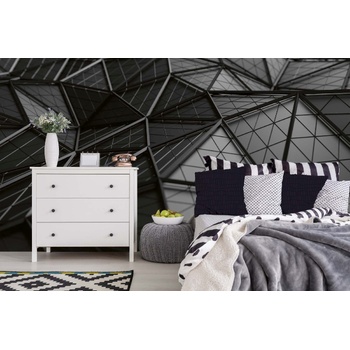 DIMEX ART s. r. o Самозалепваща се флизелинова фототапета рендиране на черна повърхност 375 x 250 см