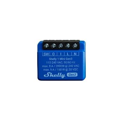 Shelly 1 Mini Gen3 - spínací modul 1x 8A (WiFi, Bluetooth)