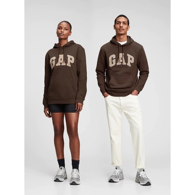 GAP Mikina s logom a kapucňou Unisex Hnedá