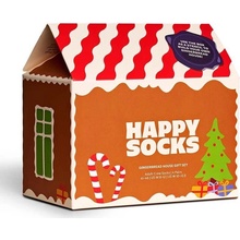 Happy Socks 4 Pack Gingerbread Houses Gift Set red