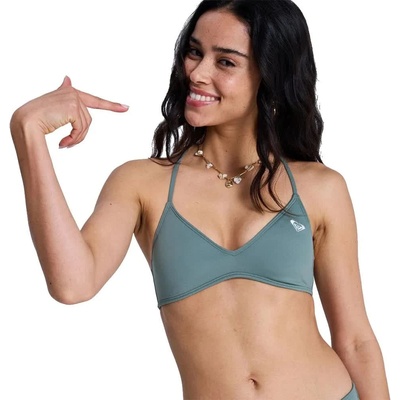 Roxy Essentials SD Athletic Triangle bikini top - Grey (Agave Green)