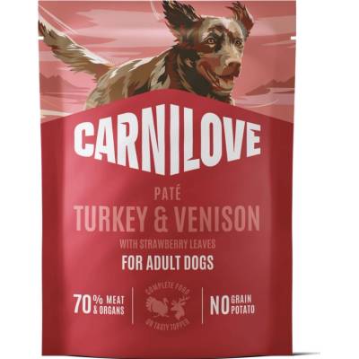 Carnilove Dog Paté Turkey & Venison with Stawberry Leaves 300 g