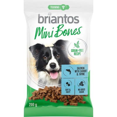 Briantos Mini Bones pre psy obilnín kačacie hrášok a brusnice 2 x 200 g