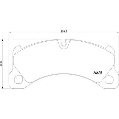 Sada brzdových platničiek kotúčovej brzdy BREMBO P 65 026