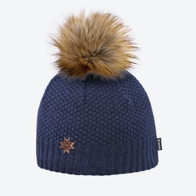 Kama pletená merino čepice A155 108 tmavě modrá