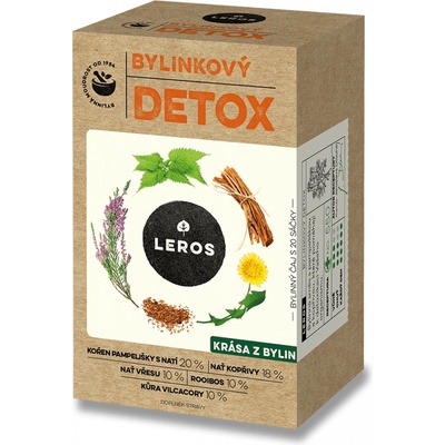 Leros Bylinný čaj Dobré bytí Detox 20 sáčků