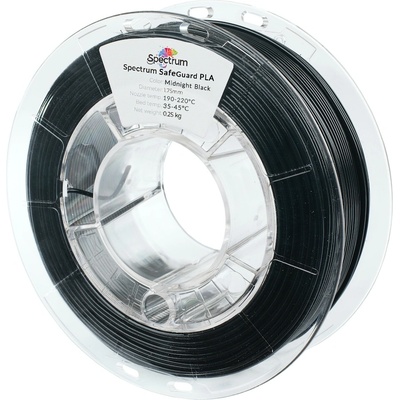 Spectrum 81552 филамент, SafeGuard PLA, 0.25kg, 1.75mm, тъмночерно (81552)