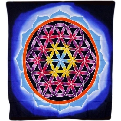 Nástenný dekor/záves/prehoz - Kvet lásky a života 107x103cm