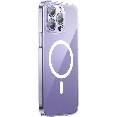 Baseus Crystal Magnetic Case Set (ARSJ011202) - поликарбонатов кейс с MagSafe и стъклено защитно покритие за дисплея за iPhone 14 Pro Max (прозрачен)