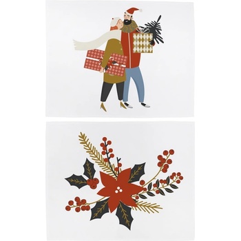 Butter Kings Подложки от плат с коледен мотив в комплект от 2 подложки 35x45 cm - Butter Kings (CHDD26_placemats)