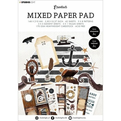 Sada papírů A5 Mixed Paper Pad Vintage Treasures Sea Essentials nr.19 (SL) Studio Light PAPSL-ES-MPP19