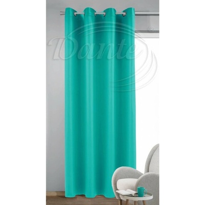 Kroužkovaný závěs Dimout Uni 679 tyrkysový - 245 x 140 cm