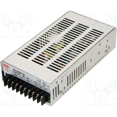 MEAN WELL SD-200D-48 Měnič: DC/DC; 201,6W; Uvst: 72÷144VDC; Uvýst: 48VDC; Ivýst: 4,2A