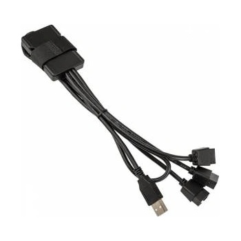 Lian Li USB Хъб Lian Li PW-U2TPAB USB 2.0 1-към-3 Hub, Черен, LL-AC-ZUUS-690