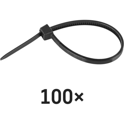 Sťahovacia páska 100×2,5, čierna, 100 ks