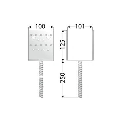 Domax PSS 100 (100*250*4) Pätka stĺpiku