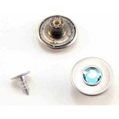 Narážacie gombík - modrý kamienok - priemer 1,6 cm