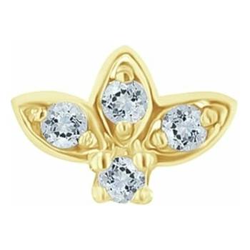 Eppi Zlatá piercing náušnica s nebesky modrými topásmi Ciera E46049