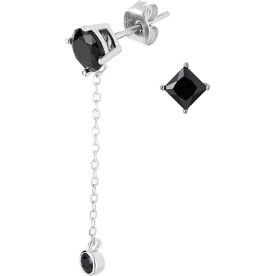 Preciosa Asymetrické stříbrné náušnice Be Charity Dvě tváře jedné ženy 5413 20