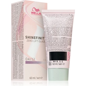 Wella Shinefinity Zero Lift Glaze полуперманентна тонираща боя за коса цвят 04/12 - Cool Chia 60ml