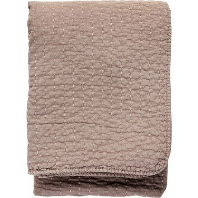 MADAM STOLTZ Prošívaný přehoz Dusty Lilac 130 × 180 cm, růžová barva, textil