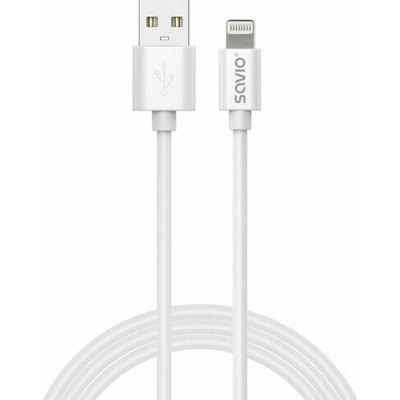 Savio Cl-193 USB USB 2.0 2 m USB A USB C/Lightning bílý