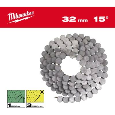 MILWAUKEE Hřebíky 15° prstencové 3,05x32 mm /SS/HDG-2160 4932499326
