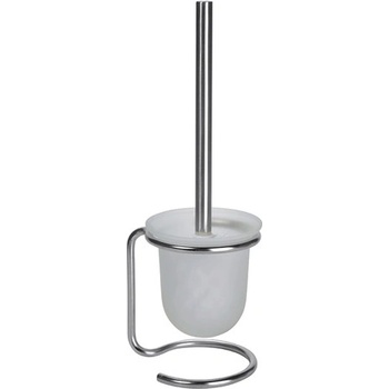 Bemeta design Omega - WC štětka, miska sklo, na postavení, bílý kartáč 104113102